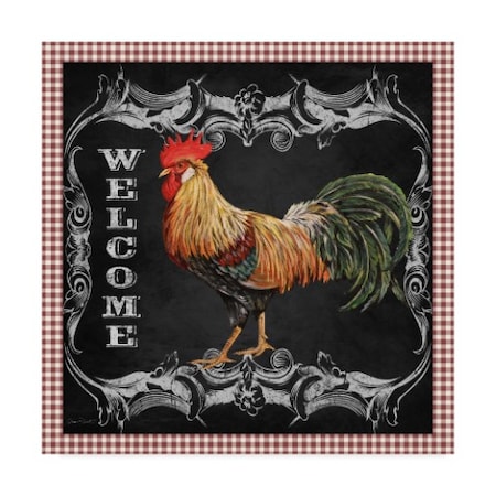 Jean Plout 'Welcome Rooster 6' Canvas Art,24x24